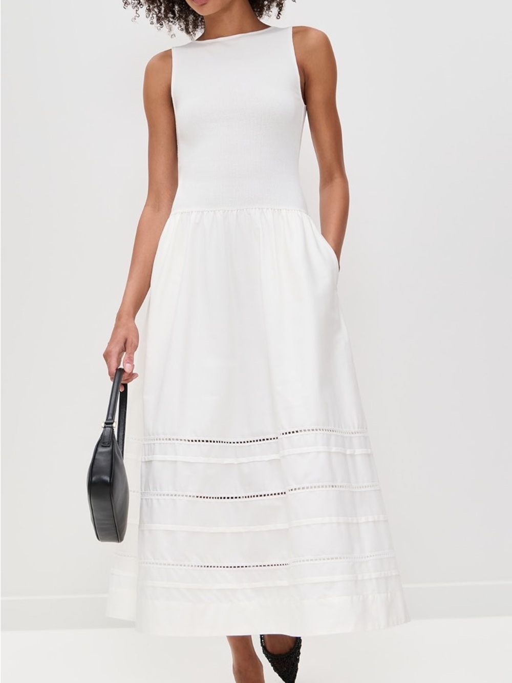 Reformation White Sleeveless Maxi Dress